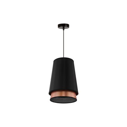 Duolla - Lustra ar auklu BELL SHINY 1xE27/15W/230V d. 25 cm melna/varš