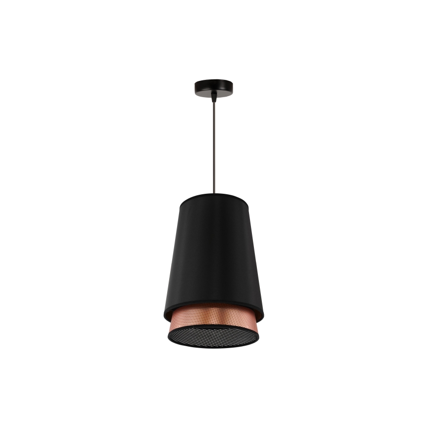 Duolla - Lustra ar auklu BELL SHINY 1xE27/15W/230V d. 25 cm melna/varš