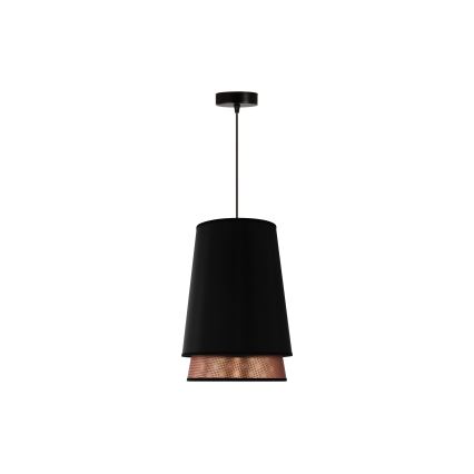 Duolla - Lustra ar auklu BELL SHINY 1xE27/15W/230V d. 25 cm melna/varš