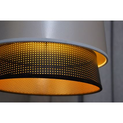 Duolla - Lustra ar auklu BELL SHINY 1xE27/15W/230V d. 25 cm sudraba/melna