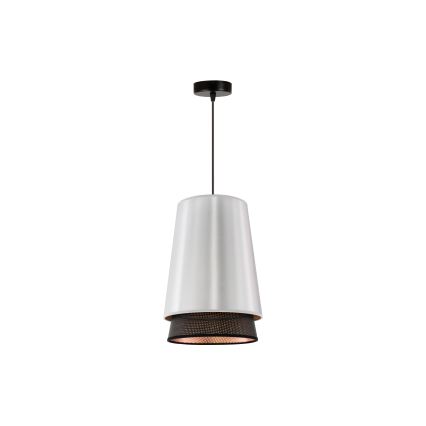 Duolla - Lustra ar auklu BELL SHINY 1xE27/15W/230V d. 25 cm sudraba/melna