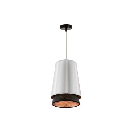 Duolla - Lustra ar auklu BELL SHINY 1xE27/15W/230V d. 25 cm sudraba/melna