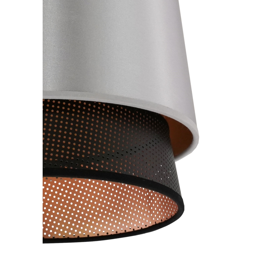 Duolla - Lustra ar auklu BELL SHINY 1xE27/15W/230V d. 25 cm sudraba/melna