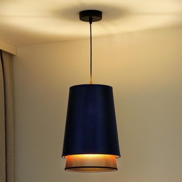 Duolla - Lustra ar auklu BELL SHINY 1xE27/15W/230V d. 25 cm zila/varš
