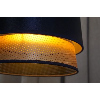 Duolla - Lustra ar auklu BELL SHINY 1xE27/15W/230V d. 25 cm zila/varš