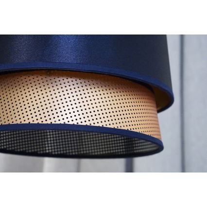Duolla - Lustra ar auklu BELL SHINY 1xE27/15W/230V d. 25 cm zila/varš