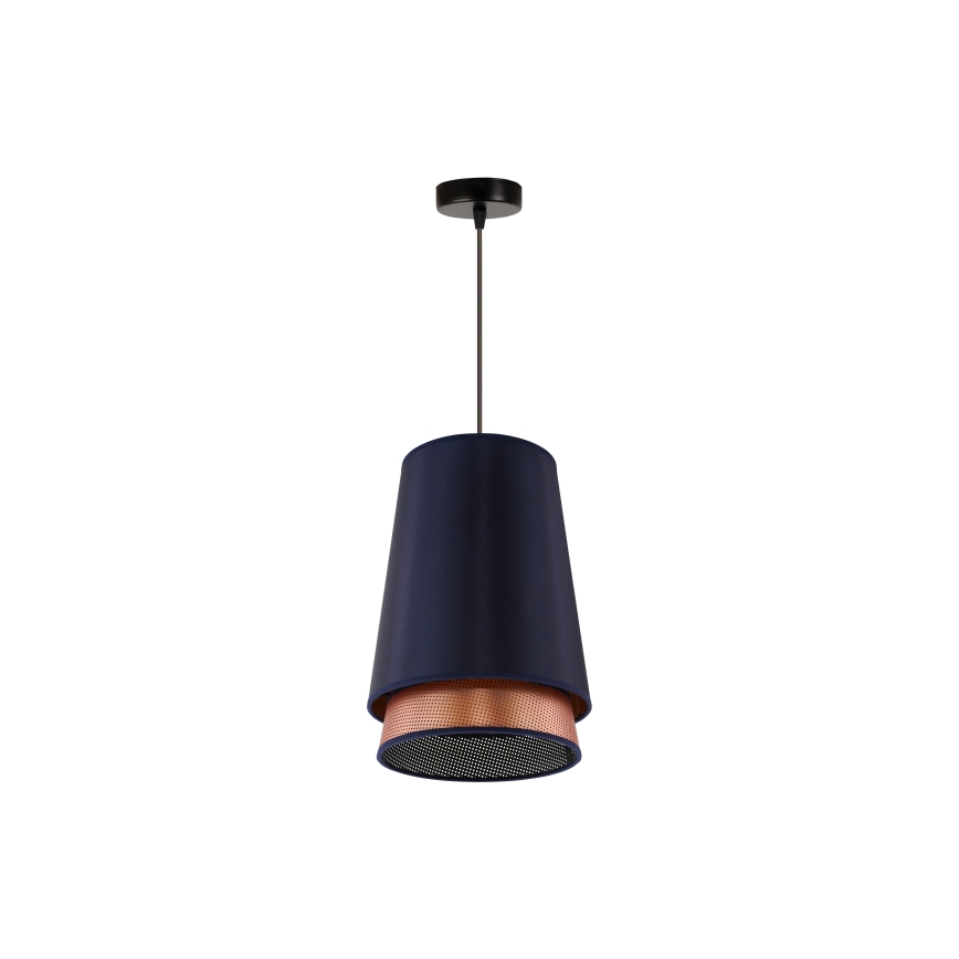 Duolla - Lustra ar auklu BELL SHINY 1xE27/15W/230V d. 25 cm zila/varš