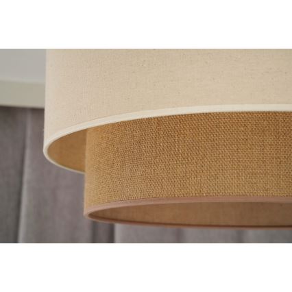 Duolla - Lustra ar auklu BOHO 1xE27/15W/230V bēša/brūna