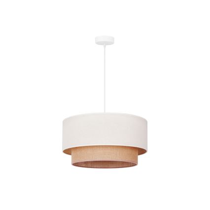 Duolla - Lustra ar auklu BOHO 1xE27/15W/230V bēša/brūna