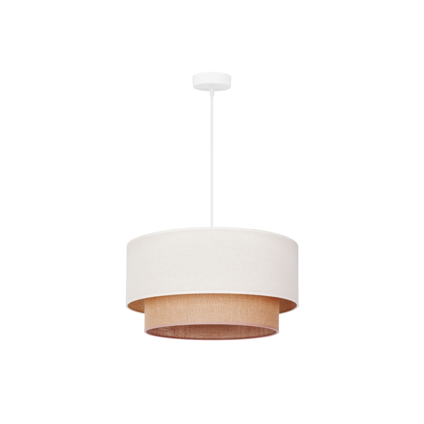 Duolla - Lustra ar auklu BOHO 1xE27/15W/230V bēša/brūna