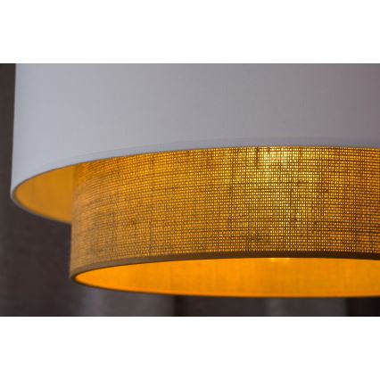 Duolla - Lustra ar auklu BOHO 1xE27/15W/230V d. 45 cm balta/brūna