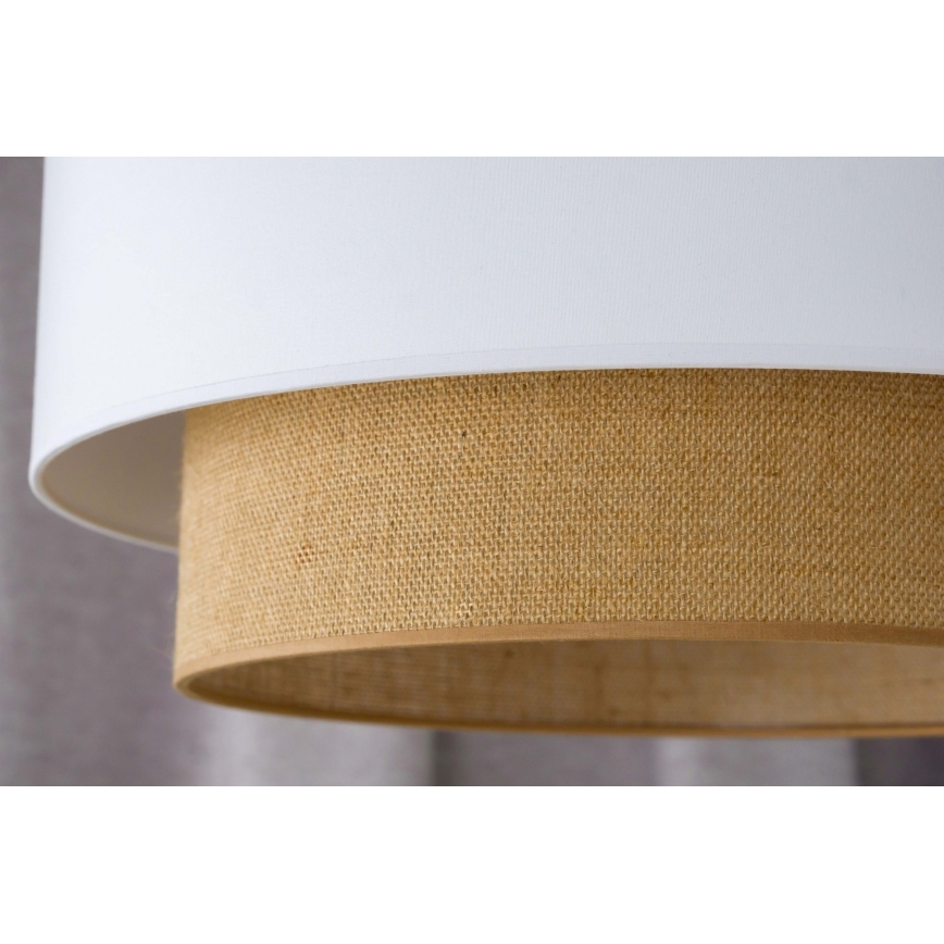 Duolla - Lustra ar auklu BOHO 1xE27/15W/230V d. 45 cm balta/brūna