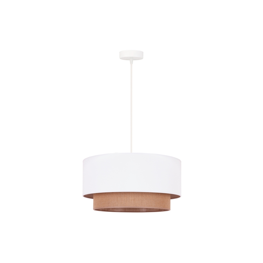 Duolla - Lustra ar auklu BOHO 1xE27/15W/230V d. 45 cm balta/brūna