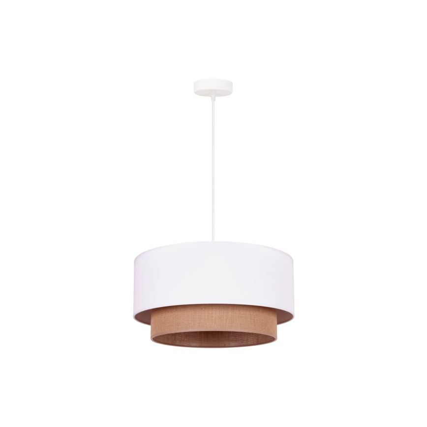 Duolla - Lustra ar auklu BOHO 1xE27/15W/230V d. 45 cm balta/brūna