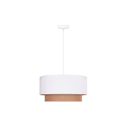 Duolla - Lustra ar auklu BOHO 1xE27/15W/230V d. 45 cm balta/brūna