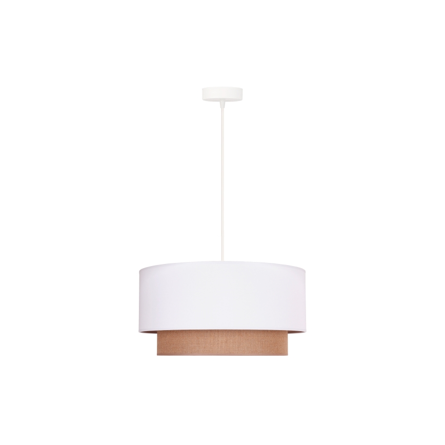 Duolla - Lustra ar auklu BOHO 1xE27/15W/230V d. 45 cm balta/brūna
