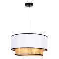 Duolla - Lustra ar auklu BOHO 1xE27/15W/230V d. 45 cm balta/rotanga