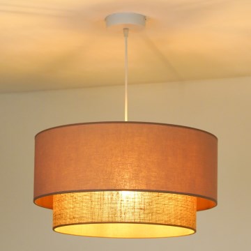 Duolla - Lustra ar auklu BOHO 1xE27/15W/230V d. 45 cm bēša/brūna