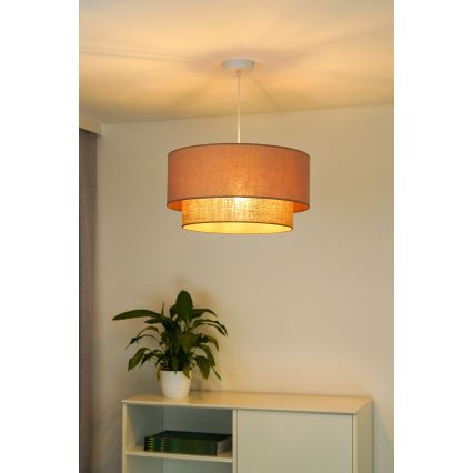 Duolla - Lustra ar auklu BOHO 1xE27/15W/230V d. 45 cm bēša/brūna