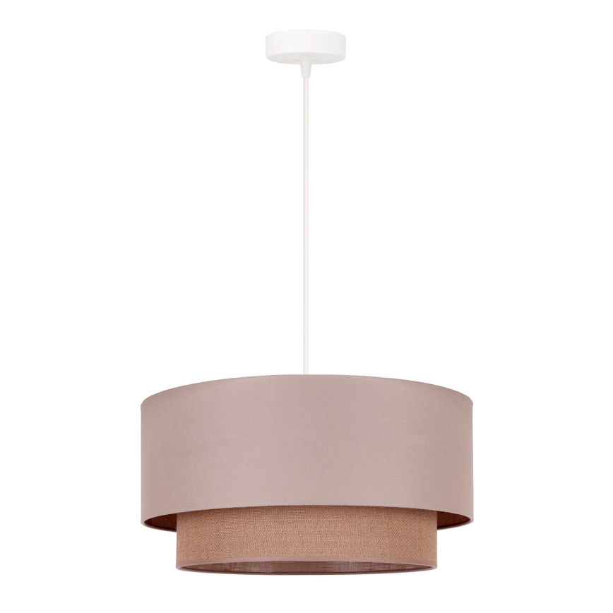 Duolla - Lustra ar auklu BOHO 1xE27/15W/230V d. 45 cm bēša/brūna