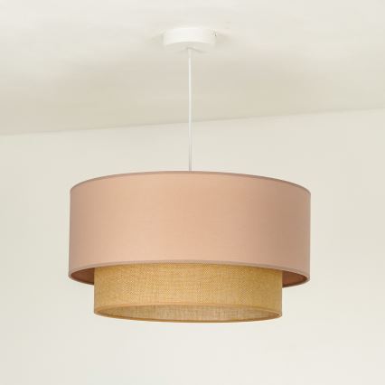 Duolla - Lustra ar auklu BOHO 1xE27/15W/230V d. 45 cm bēša/brūna