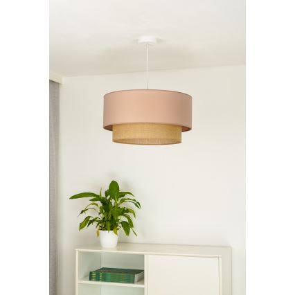 Duolla - Lustra ar auklu BOHO 1xE27/15W/230V d. 45 cm bēša/brūna
