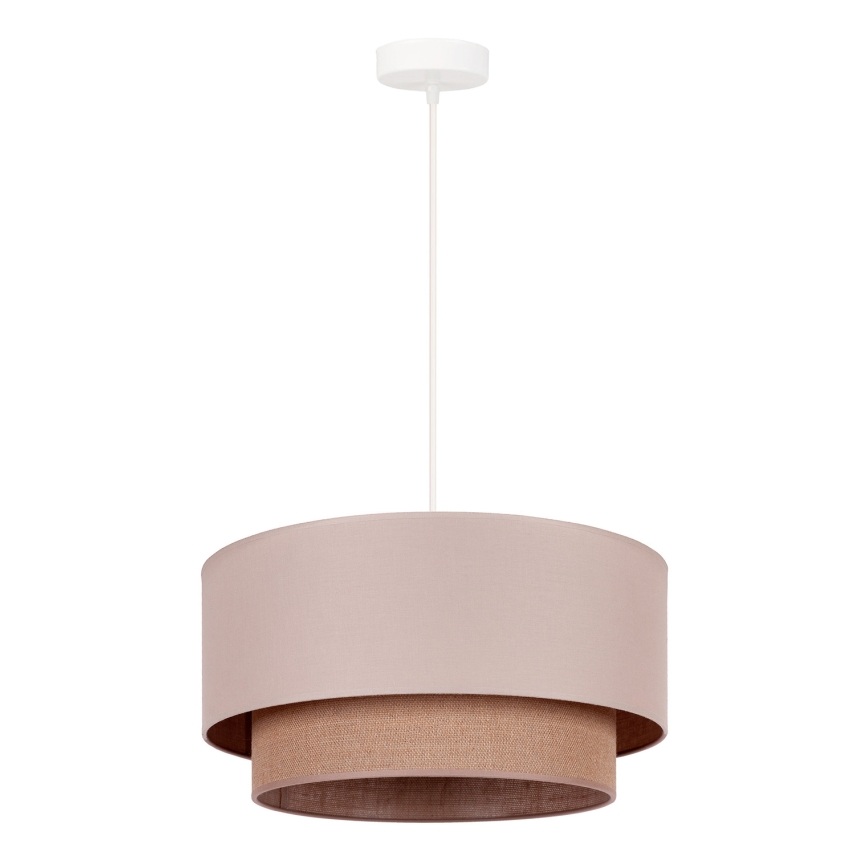 Duolla - Lustra ar auklu BOHO 1xE27/15W/230V d. 45 cm bēša/brūna