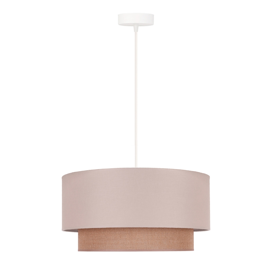 Duolla - Lustra ar auklu BOHO 1xE27/15W/230V d. 45 cm bēša/brūna