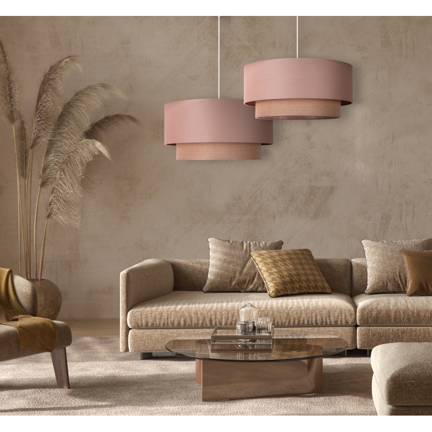Duolla - Lustra ar auklu BOHO 1xE27/15W/230V d. 45 cm bēša/brūna