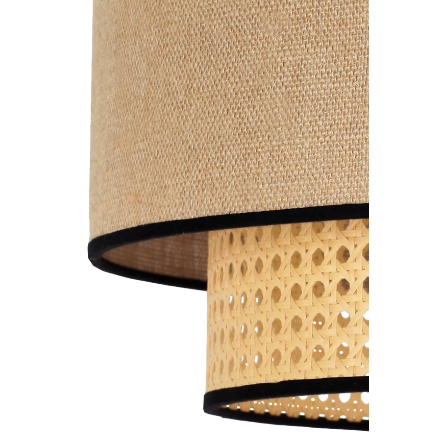 Duolla - Lustra ar auklu BOHO 1xE27/15W/230V d. 45 cm bēša/rotanga