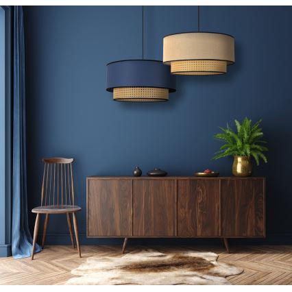 Duolla - Lustra ar auklu BOHO 1xE27/15W/230V d. 45 cm bēša/rotanga