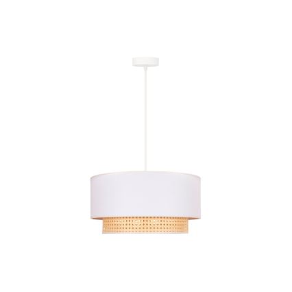 Duolla - Lustra ar auklu BOHO 1xE27/15W/230V d. 45 cm krēmkrāsa/rotangpalma