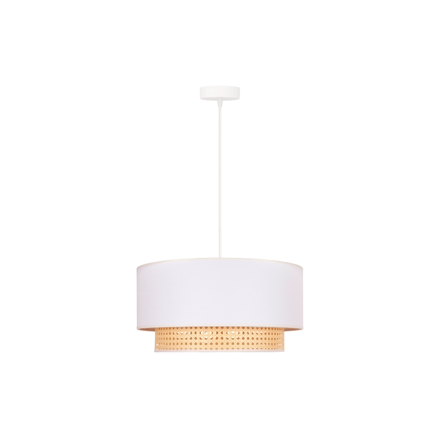 Duolla - Lustra ar auklu BOHO 1xE27/15W/230V d. 45 cm krēmkrāsa/rotangpalma