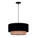 Duolla - Lustra ar auklu BOHO 1xE27/15W/230V d. 45 cm melna/brūna