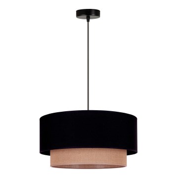 Duolla - Lustra ar auklu BOHO 1xE27/15W/230V d. 45 cm melna/brūna