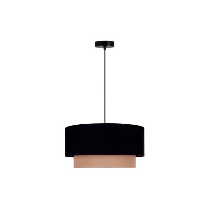 Duolla - Lustra ar auklu BOHO 1xE27/15W/230V d. 45 cm melna/brūna