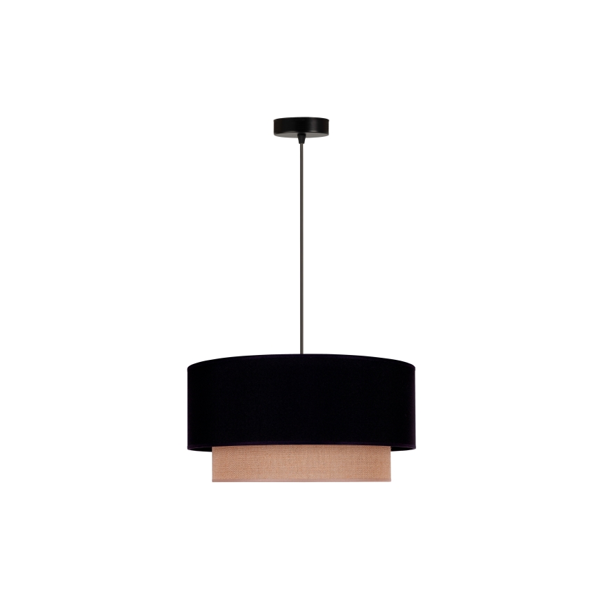 Duolla - Lustra ar auklu BOHO 1xE27/15W/230V d. 45 cm melna/brūna