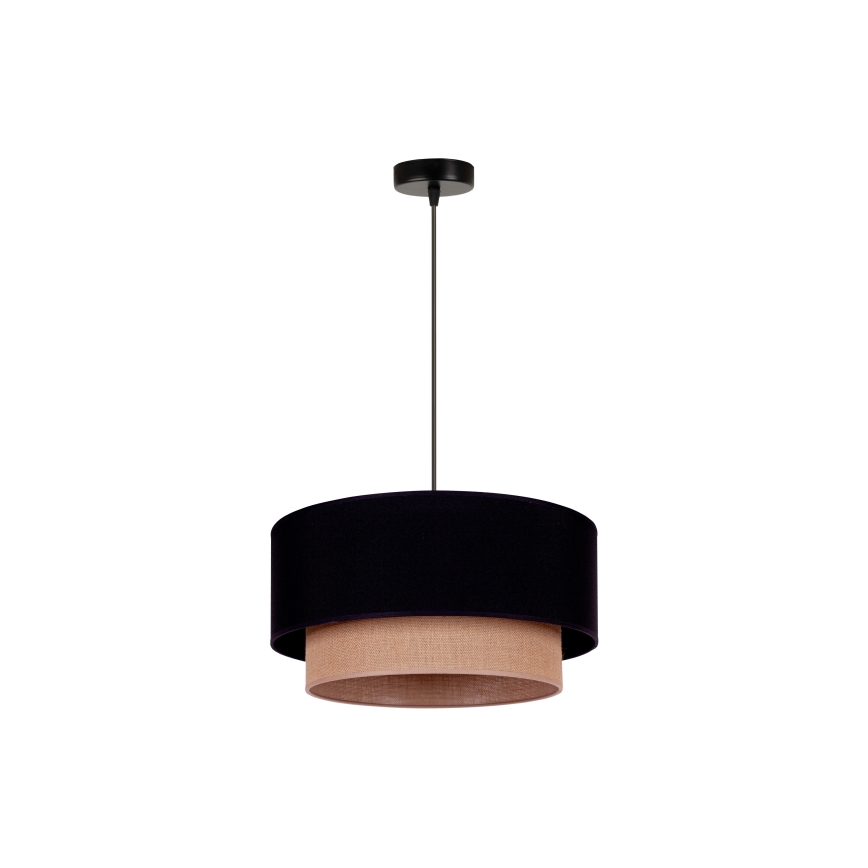 Duolla - Lustra ar auklu BOHO 1xE27/15W/230V d. 45 cm melna/brūna