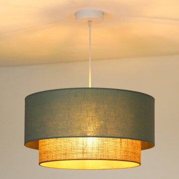 Duolla - Lustra ar auklu BOHO 1xE27/15W/230V d. 45 cm zaļa/brūna