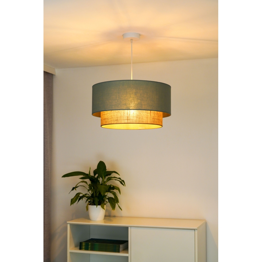 Duolla - Lustra ar auklu BOHO 1xE27/15W/230V d. 45 cm zaļa/brūna