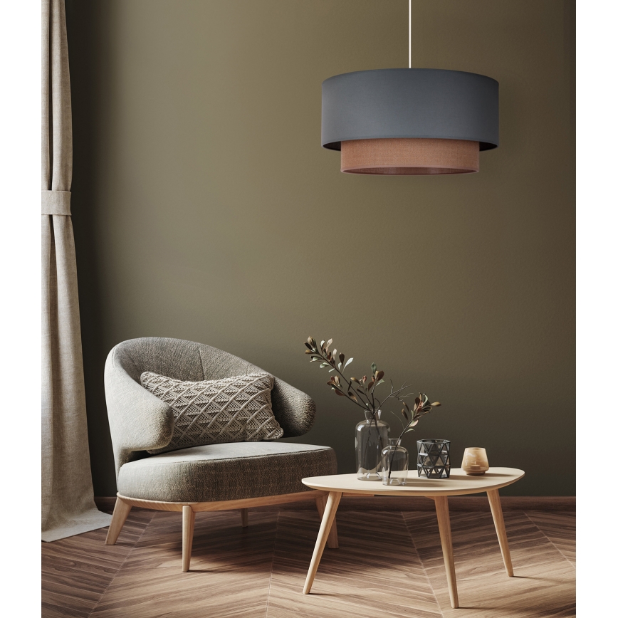 Duolla - Lustra ar auklu BOHO 1xE27/15W/230V d. 45 cm zaļa/brūna