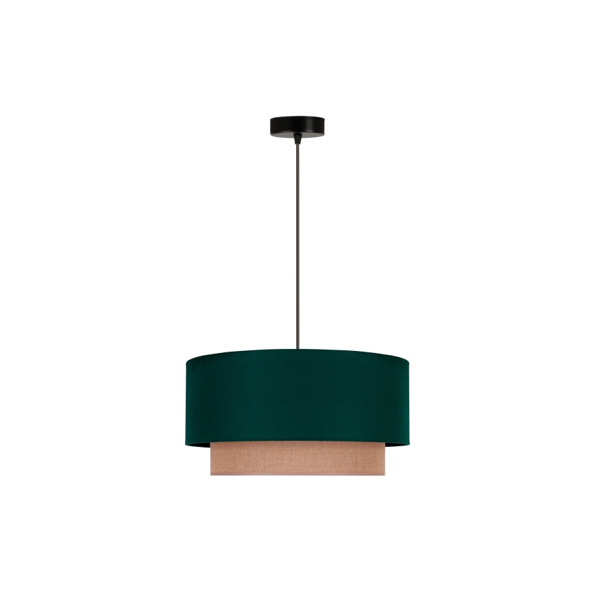 Duolla - Lustra ar auklu BOHO 1xE27/15W/230V d. 45 cm zaļa/brūna