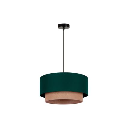 Duolla - Lustra ar auklu BOHO 1xE27/15W/230V d. 45 cm zaļa/brūna