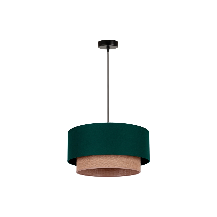 Duolla - Lustra ar auklu BOHO 1xE27/15W/230V d. 45 cm zaļa/brūna