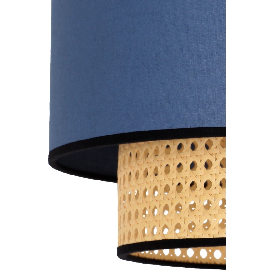 Duolla - Lustra ar auklu BOHO 1xE27/15W/230V d. 45 cm zila/rotanga