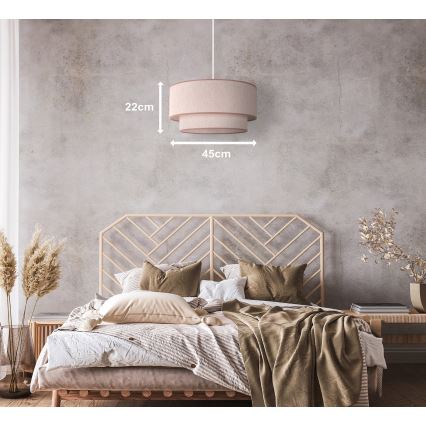 Duolla - Lustra ar auklu BOHO 1xE27/40W/230V d. 45 cm bēša