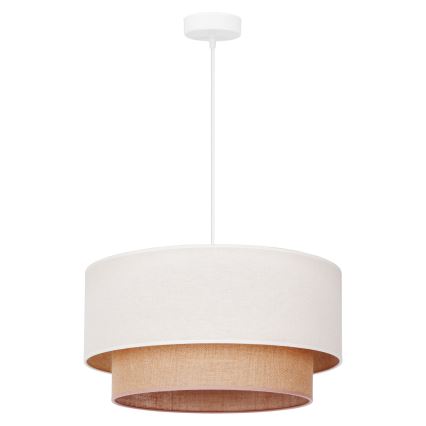 Duolla - Lustra ar auklu BOHO 1xE27/40W/230V d. 45 cm krēmkrāsa/brūna