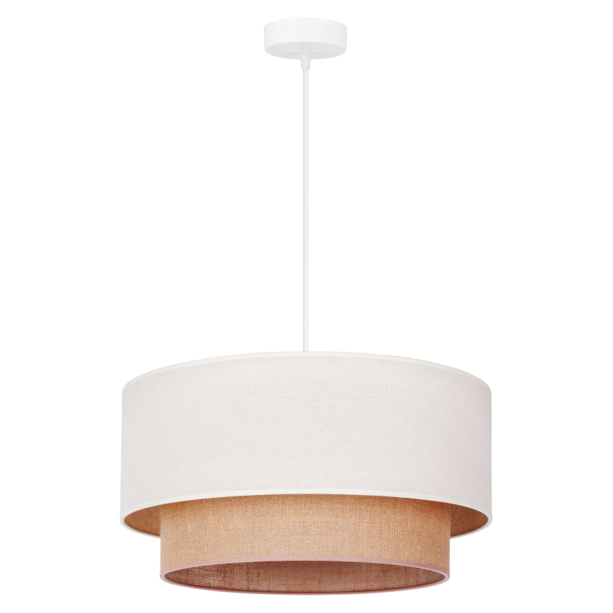 Duolla - Lustra ar auklu BOHO 1xE27/40W/230V d. 45 cm krēmkrāsa/brūna