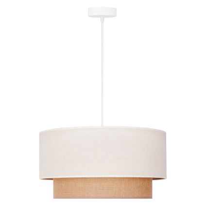 Duolla - Lustra ar auklu BOHO 1xE27/40W/230V d. 45 cm krēmkrāsa/brūna