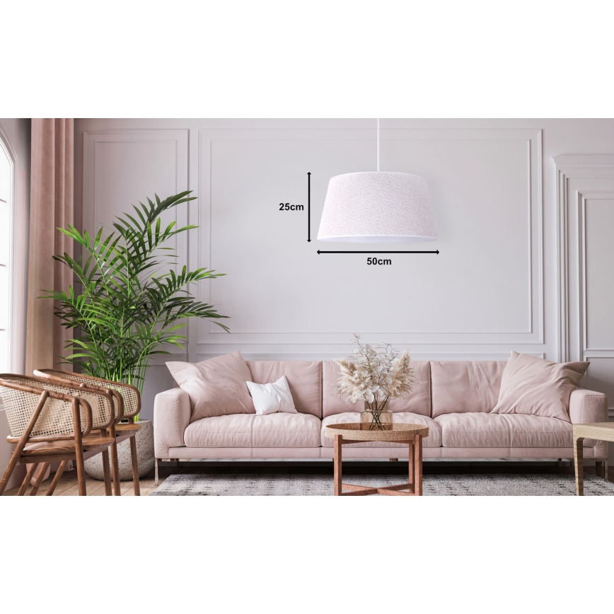 Duolla - Lustra ar auklu BOUCLE 1xE27/15W/230V d. 50 cm balta